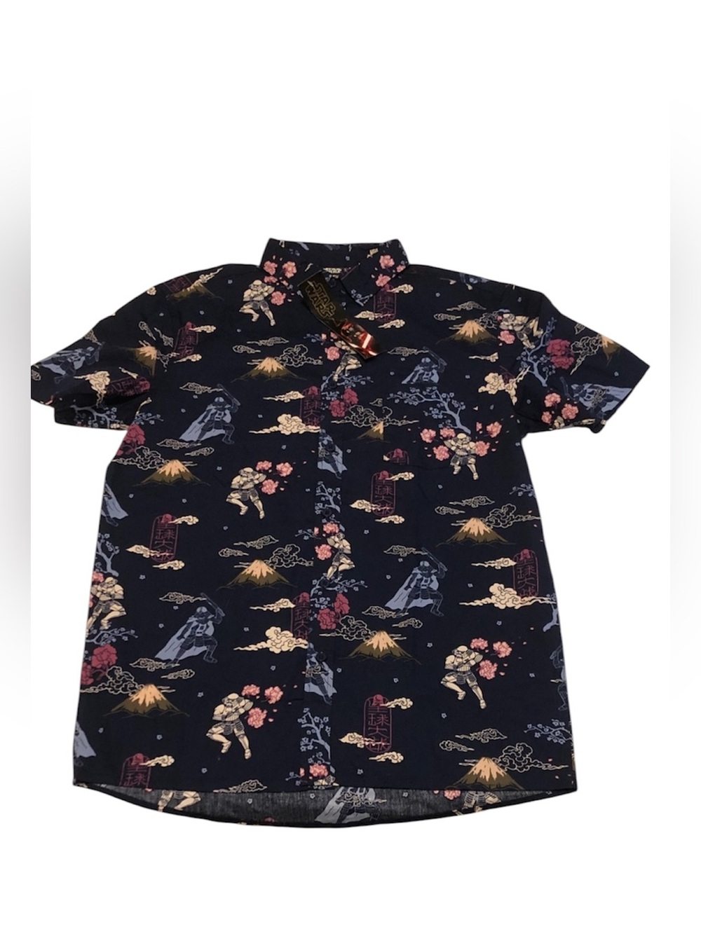 Star Wars Darth Vader  Stormtroopers Samurai Print Button Down Shirt Me s Size M